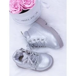 FRROCK Bottes Dexter Isolées Argentées De Trappeurs Pour Enfants