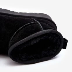 FS1 Bottes De Neige Basses En Daim à La Mode Black Nucca Le Noir