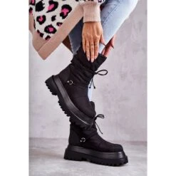 FS1 Bottes De Neige Pour Femmes Sur La Plateforme Lilou Noire Le Noir