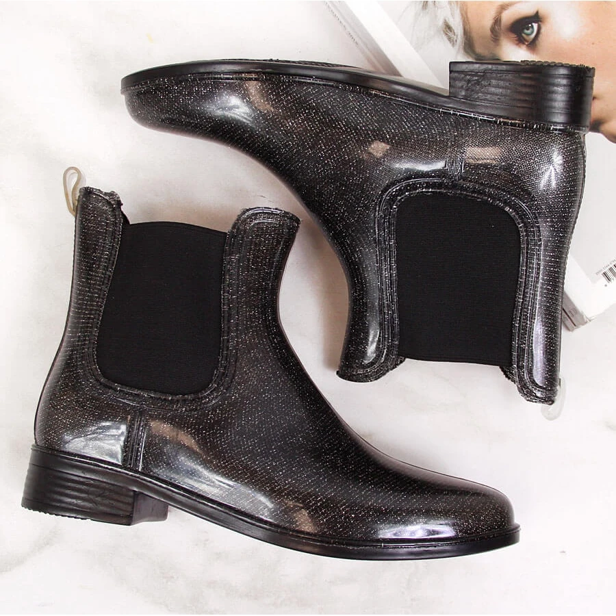 Galoches Femme Noir Et Argent, Noir Et Argent T.Sokolski Le Noir – Image 3