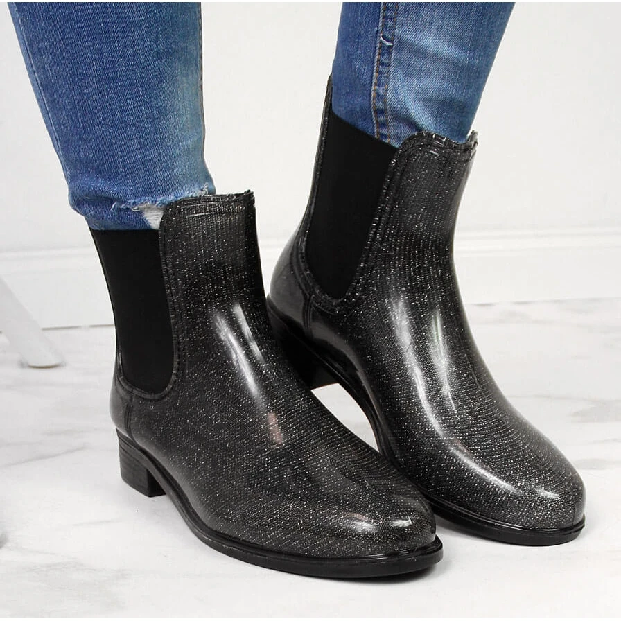 Galoches Femme Noir Et Argent, Noir Et Argent T.Sokolski Le Noir – Image 4