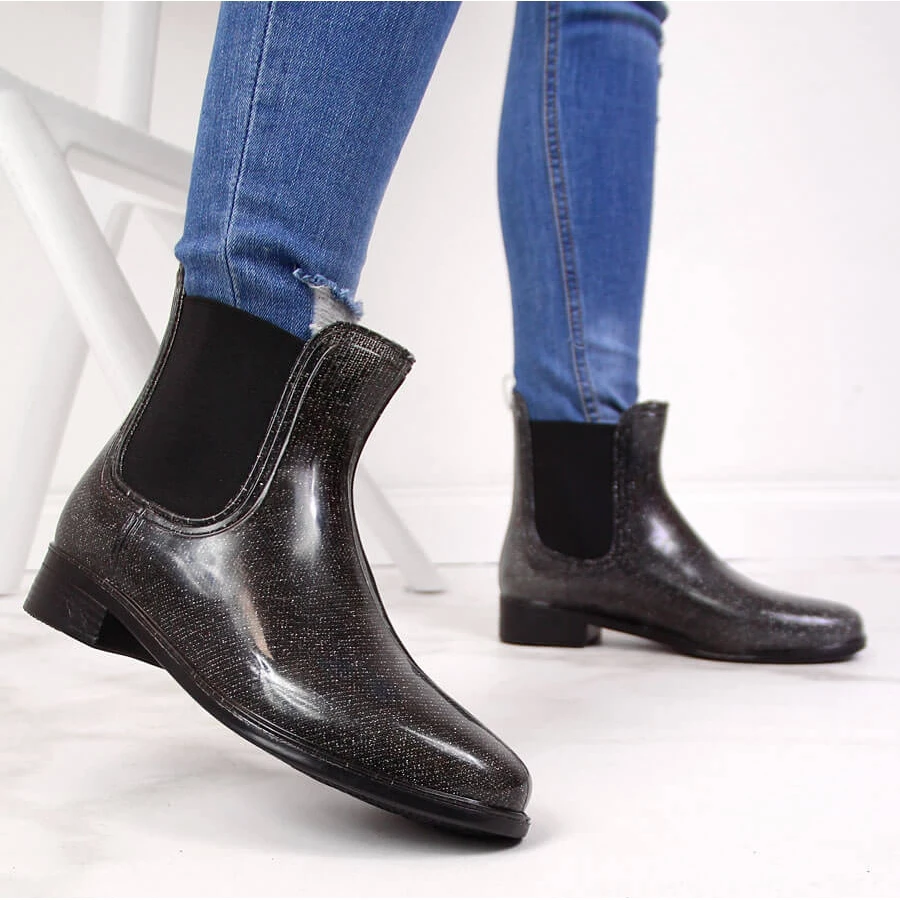 Galoches Femme Noir Et Argent, Noir Et Argent T.Sokolski Le Noir – Image 5