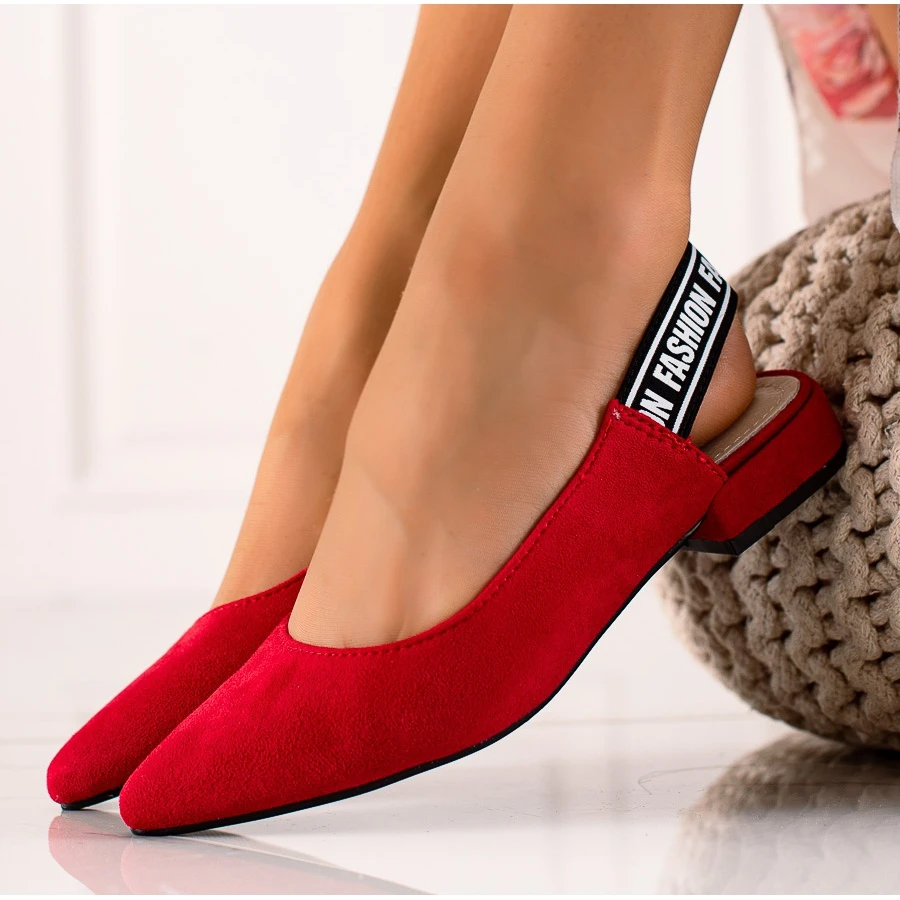 Goodin Escarpins à Talon Ouvert Rouge – Image 2