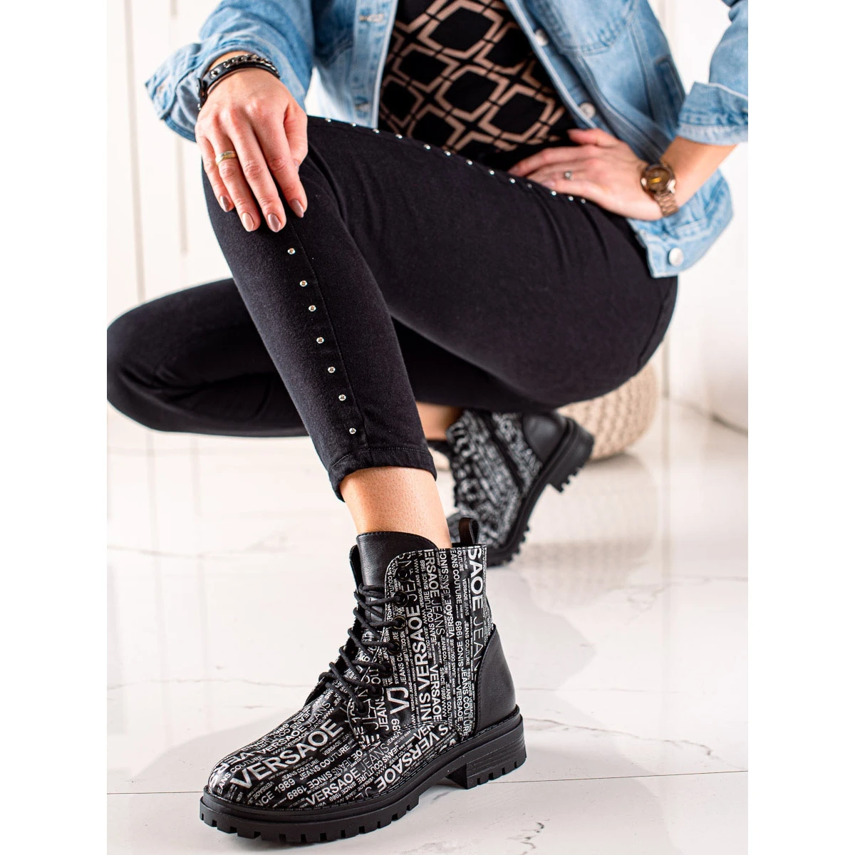 Goodin Travailleurs De L'impression à La Mode Le Noir – Image 3