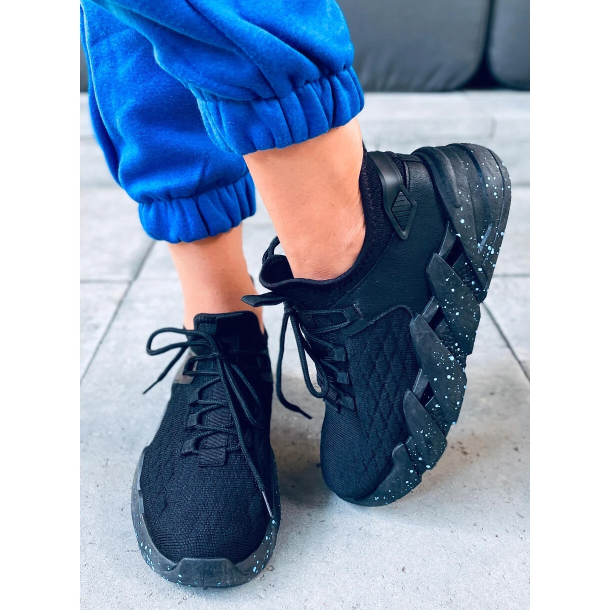 Indu Chaussures De Sport Chaussettes Noires Le Noir