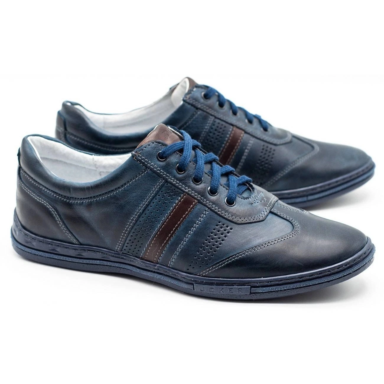 Joker Chaussures Cuir Homme 521 Bleu Marine – Image 2