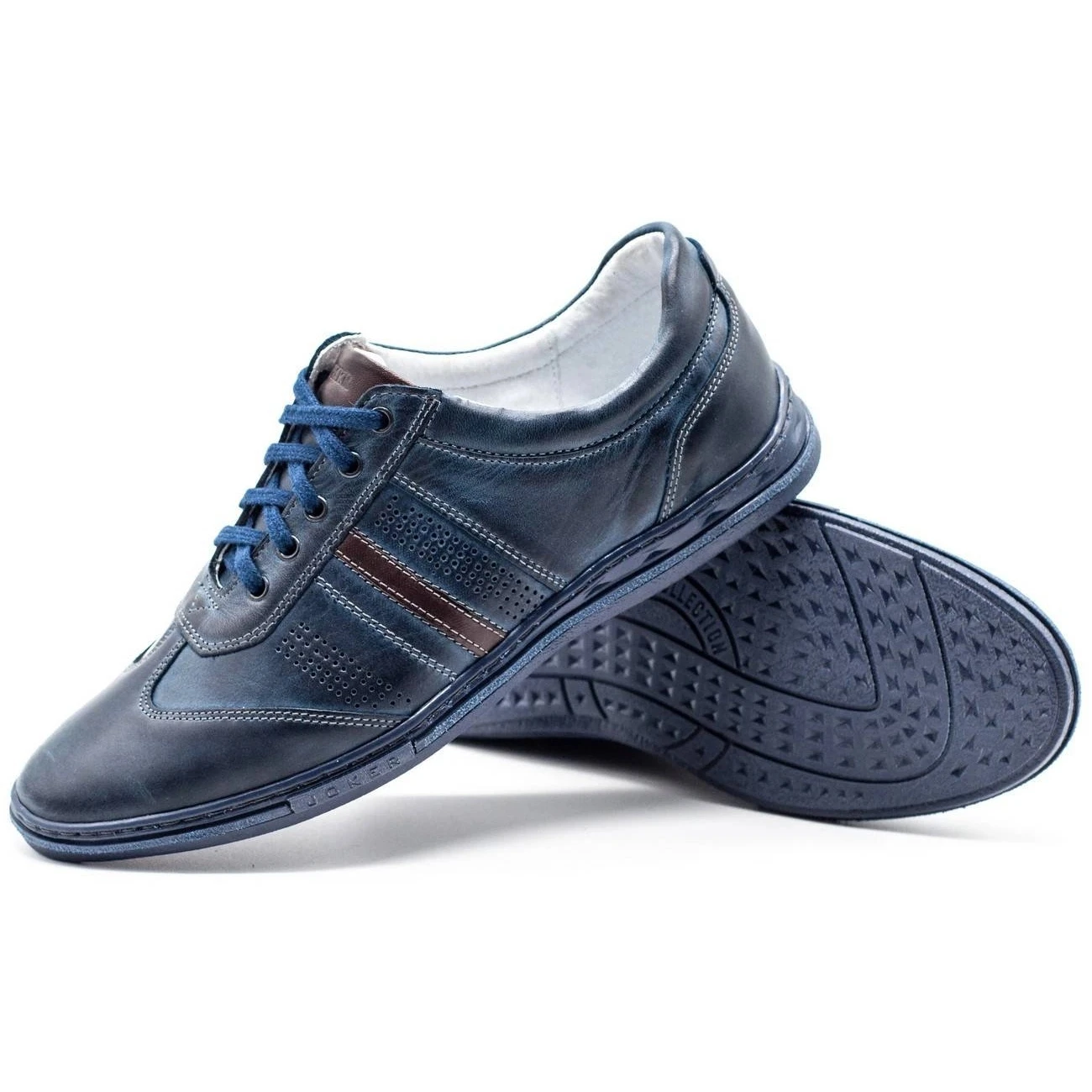 Joker Chaussures Cuir Homme 521 Bleu Marine – Image 3