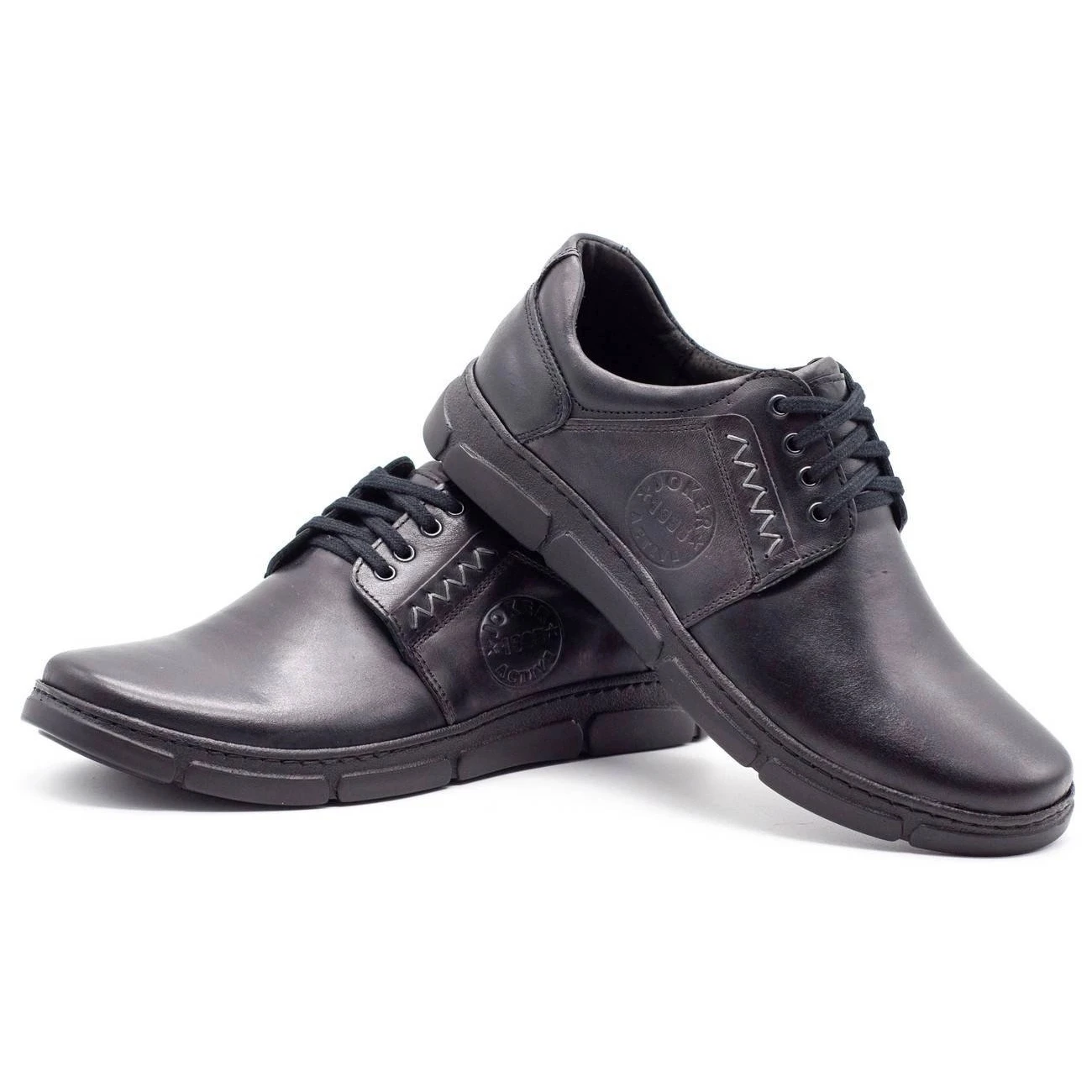 Joker Chaussures En Cuir Noir Pour Hommes 506 Le Noir – Image 6