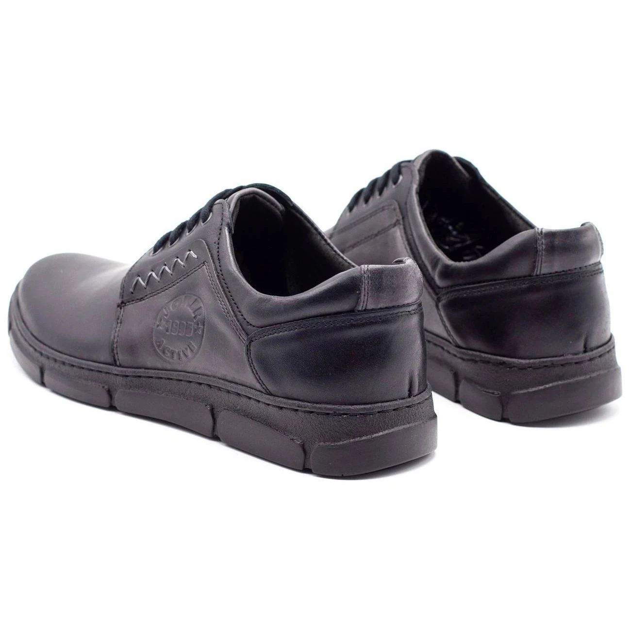 Joker Chaussures En Cuir Noir Pour Hommes 506 Le Noir – Image 7