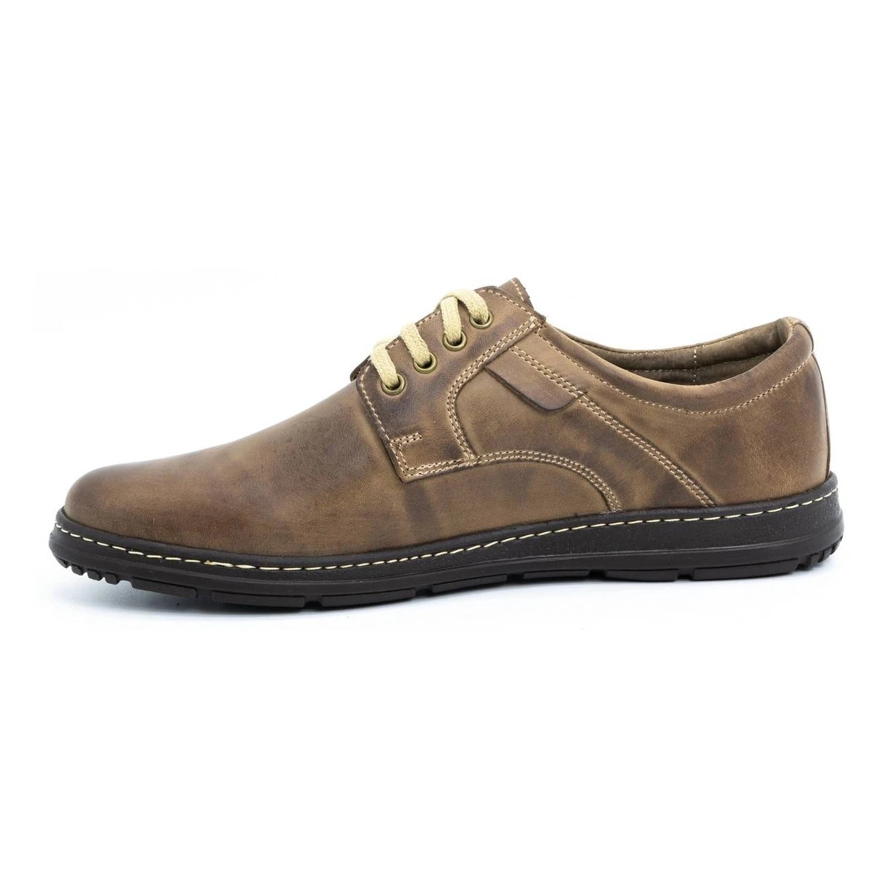 Joker Chaussures En Cuir Pour Hommes 536J Marron Brun