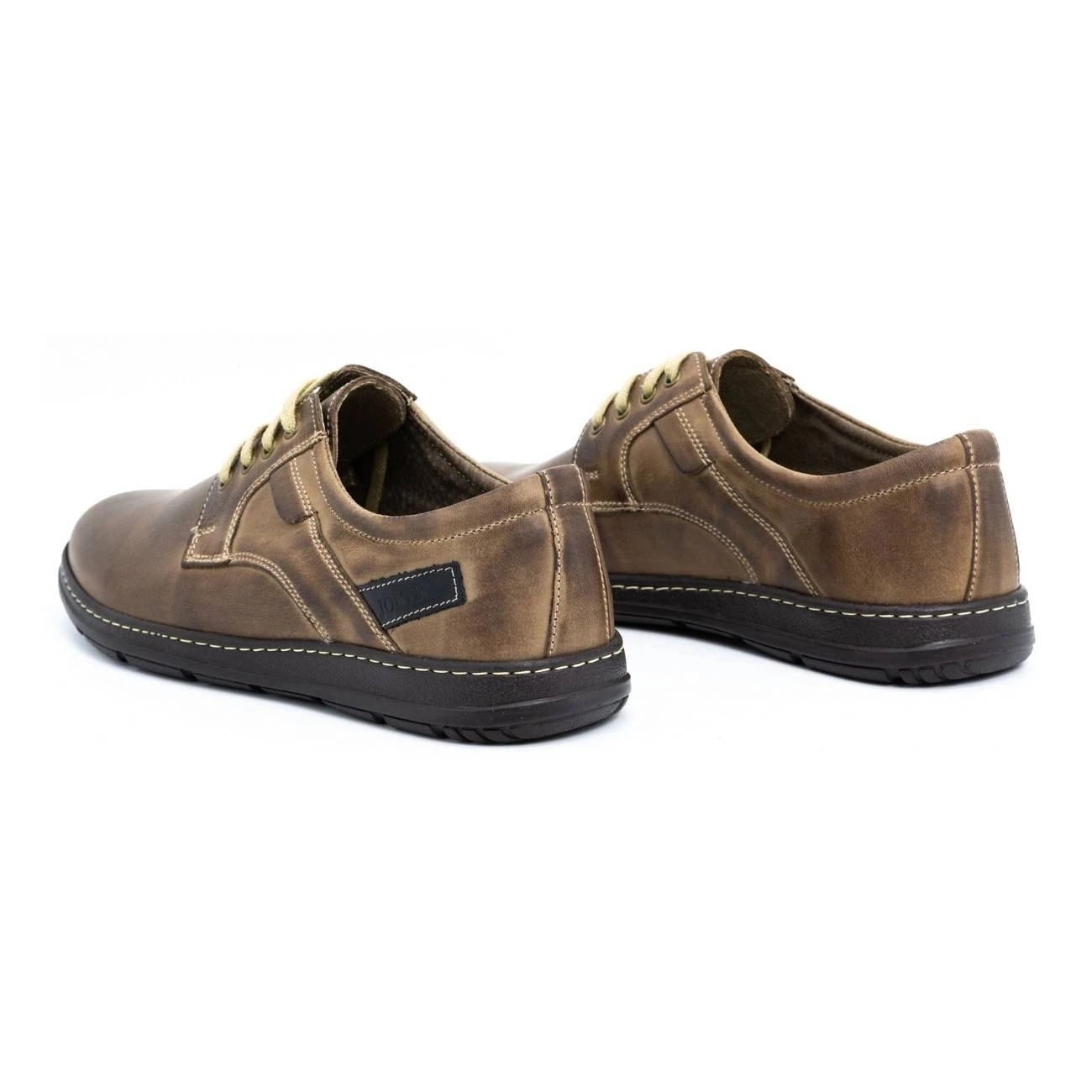 Joker Chaussures En Cuir Pour Hommes 536J Marron Brun – Image 5