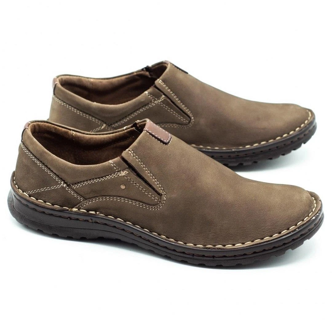 Joker Mocassins Cuir Homme 382 Olive Vert – Image 2