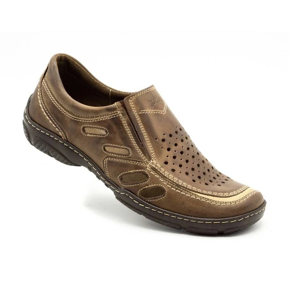 Joker Mocassins Homme En Cuir Pour L'été 213L Marron Brun – Image 6