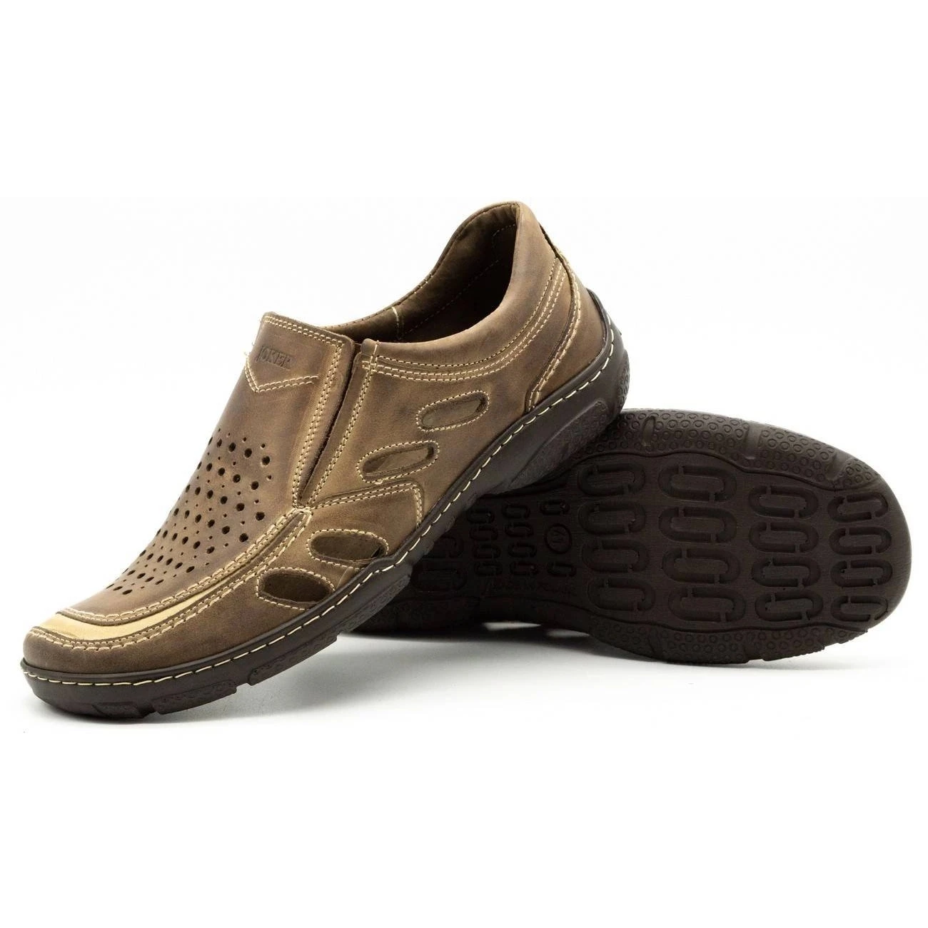 Joker Mocassins Homme En Cuir Pour L'été 213L Marron Brun – Image 8