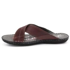 Kampol Chaussons Cuir Homme 200/34/P Bordeaux Rouge Multicolore