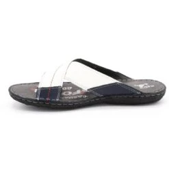 Kampol Chaussons Cuir Homme 200/B Blanc Blanche