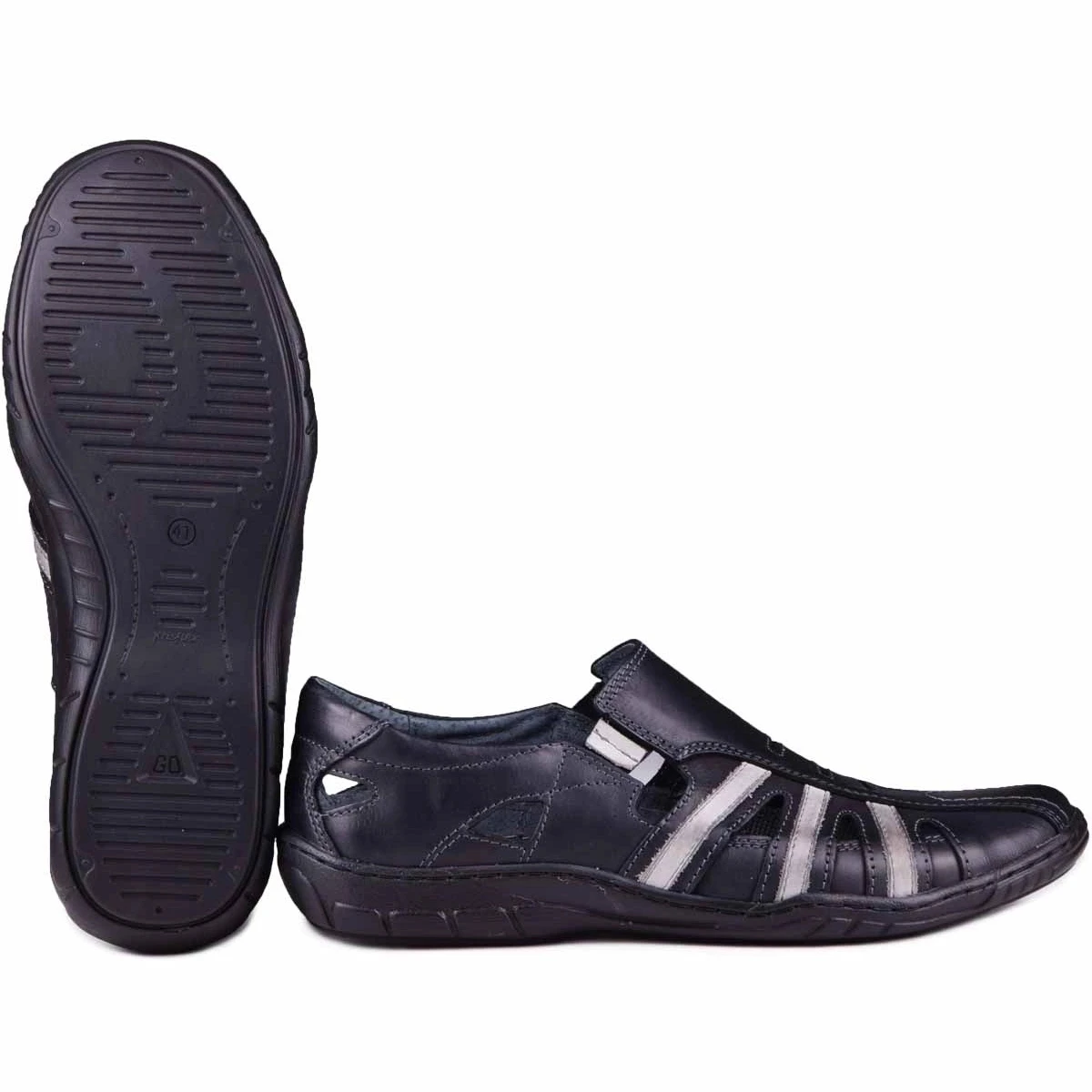 Kampol Chaussures Ajourées Homme Pour L'été 16/10 Noir Le Noir – Image 5