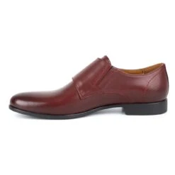 Kampol Chaussures De Moine Formelles Pour Hommes 341/17 Bordeaux Rouge