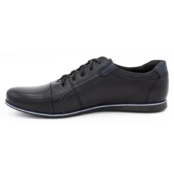 Kampol Chaussures Décontractées En Cuir Pour Hommes 39 / 5KAM Noir Le Noir