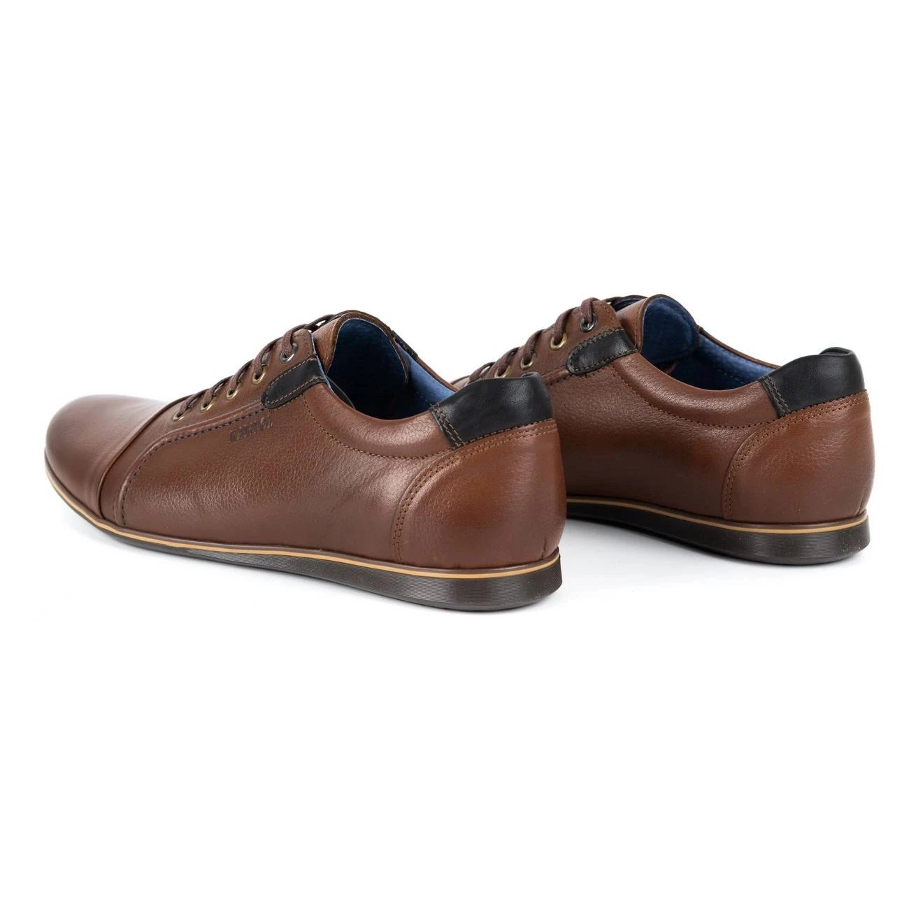 Kampol Chaussures Décontractées En Cuir Pour Hommes 39 / 74KAM Marron Brun – Image 6