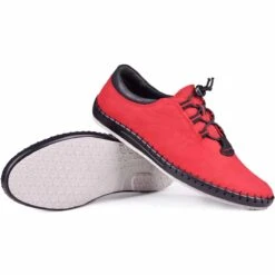 Kampol Chaussures Décontractées Pour Hommes 337/39 Rouge Le Noir