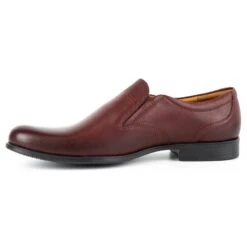 Kampol Chaussures Habillées Sans Lacets Pour Hommes 343/17 Bordeaux Rouge