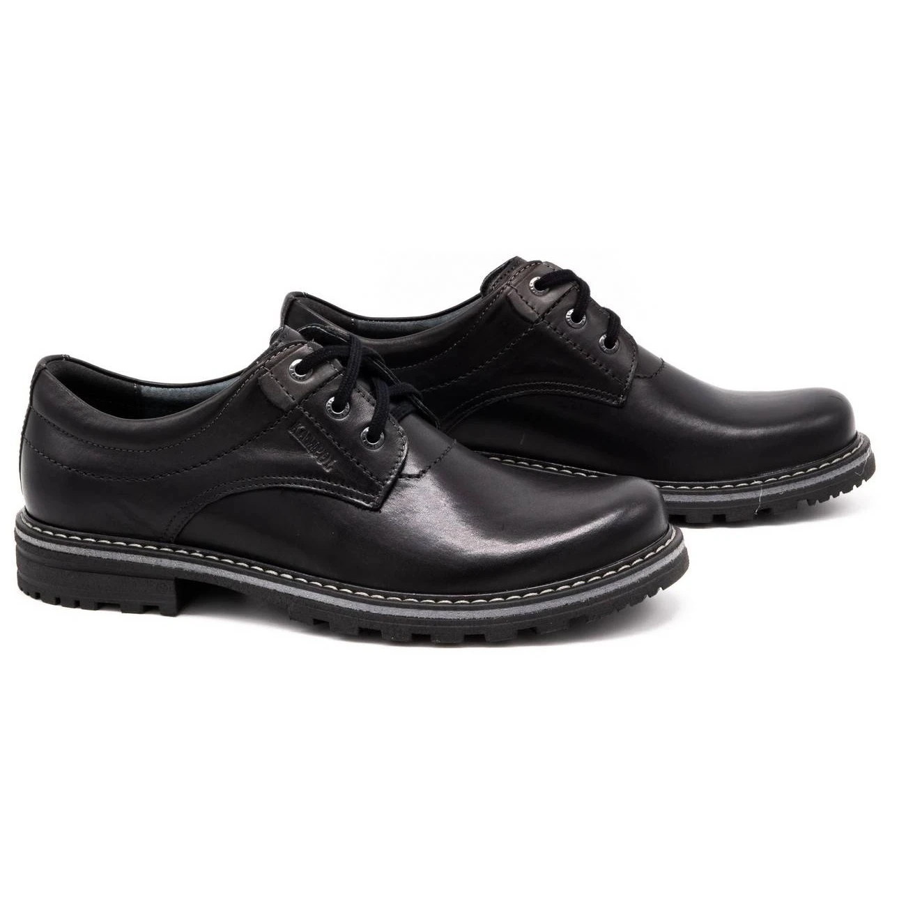 Kampol Chaussures Homme En Cuir 32/15 Noir Le Noir â Image 3