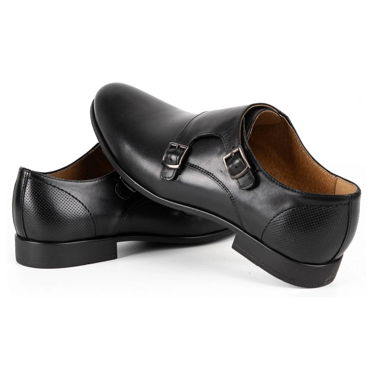 Kampol Chaussures Monki Formelles Pour Hommes 341/15 Noir Le Noir – Image 5