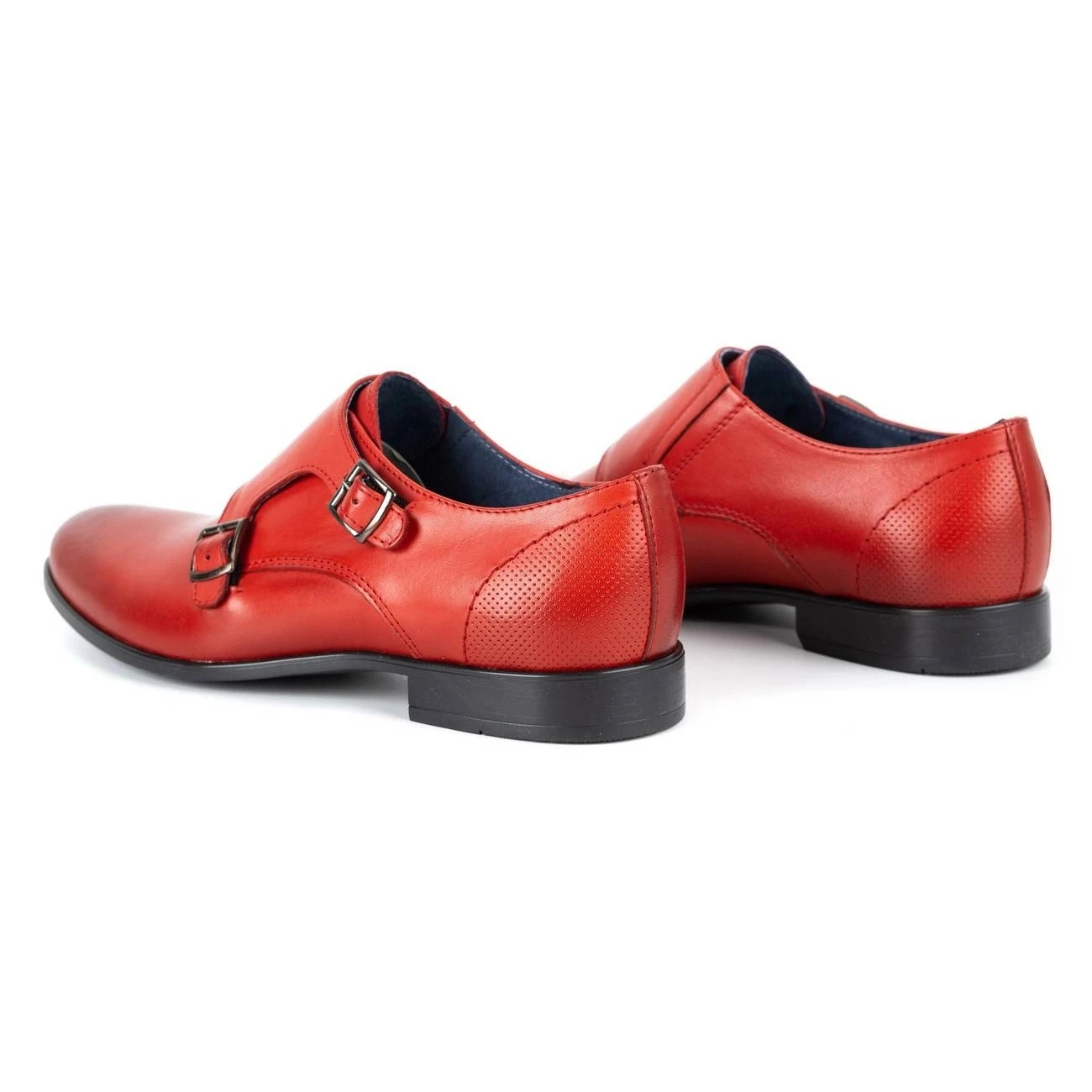 Kampol Chaussures Monki Formelles Pour Hommes 341/39 Rouge – Image 6