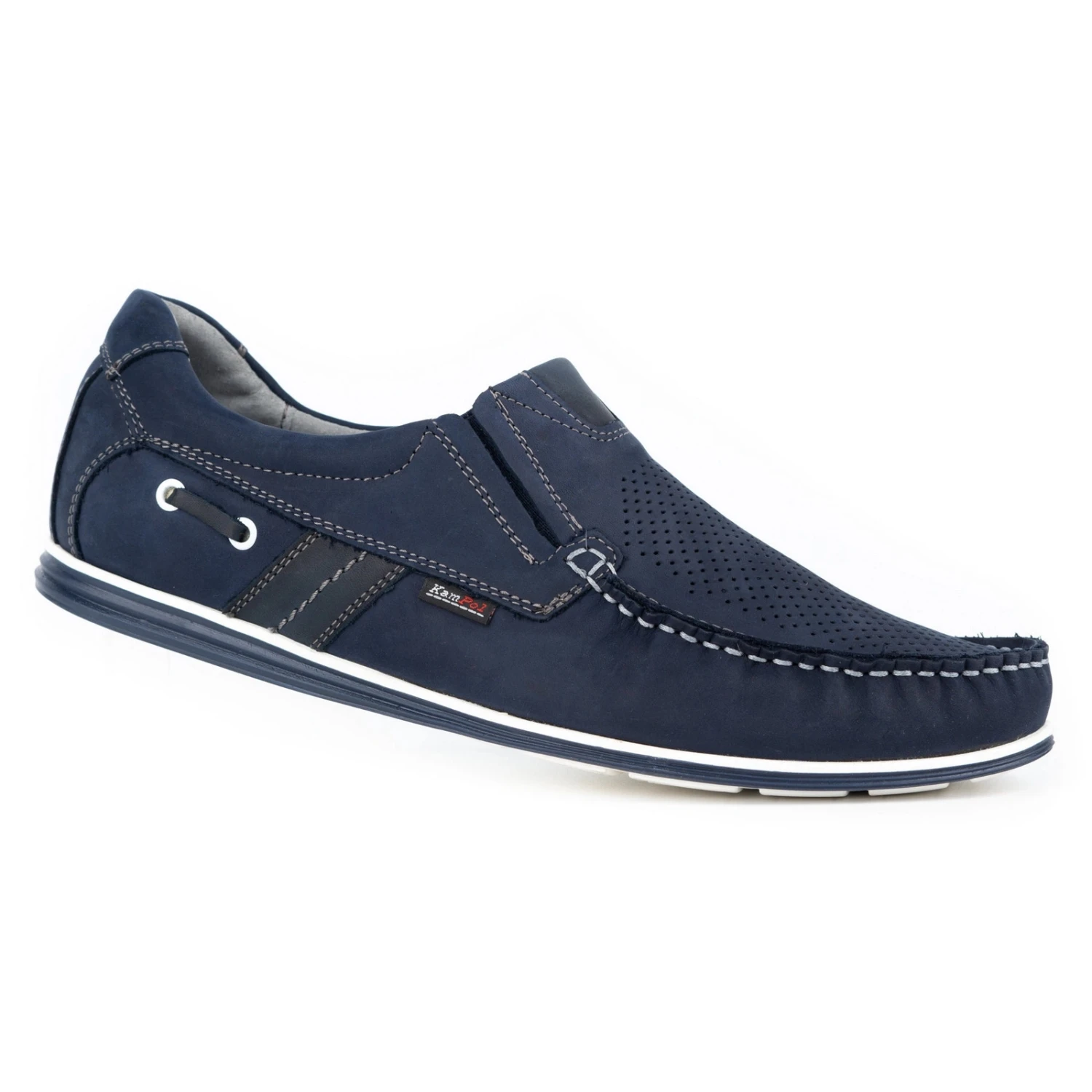 Kampol Mocassins Ajourés Homme été 53/53 / P Bleu Marine – Image 2