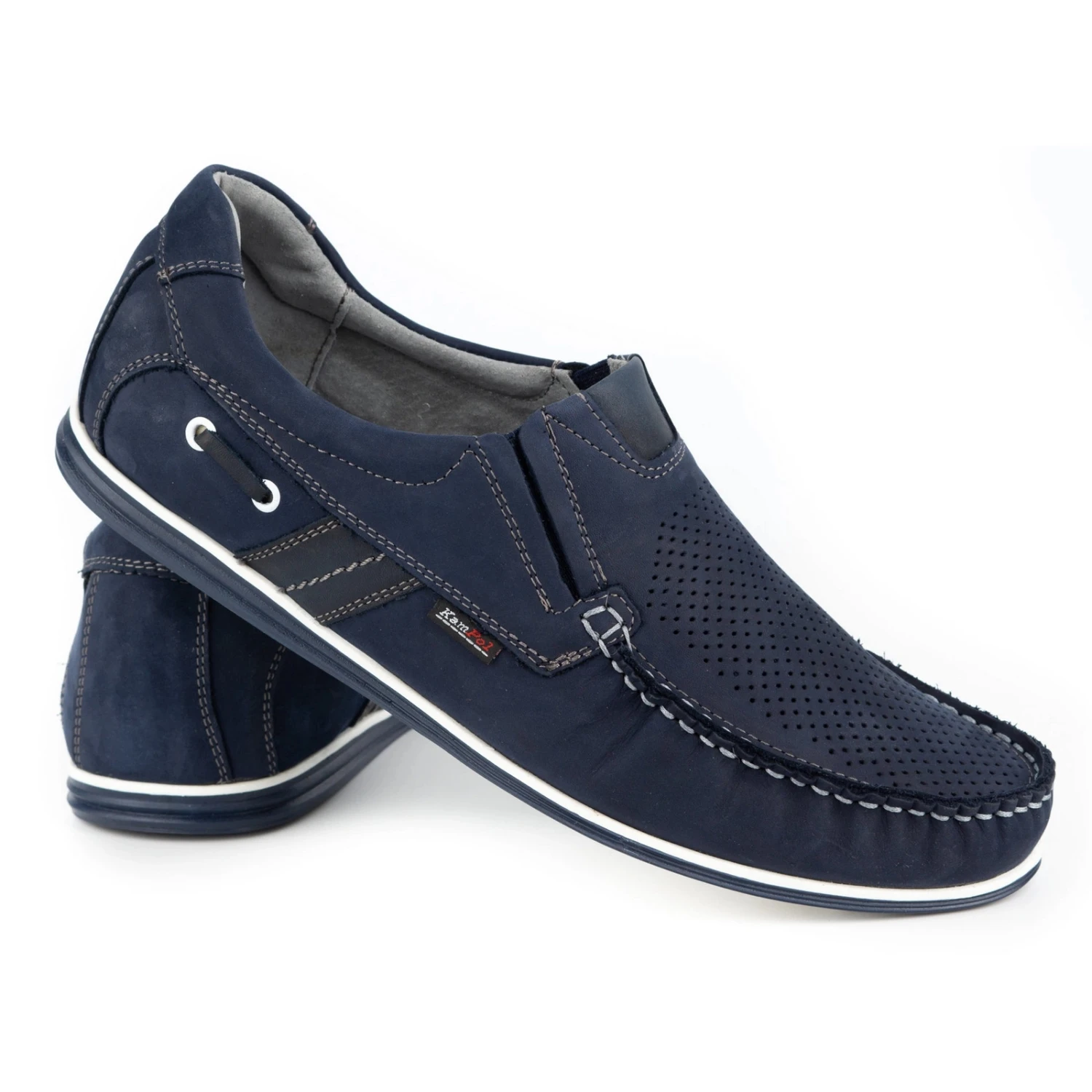 Kampol Mocassins Ajourés Homme été 53/53 / P Bleu Marine – Image 6