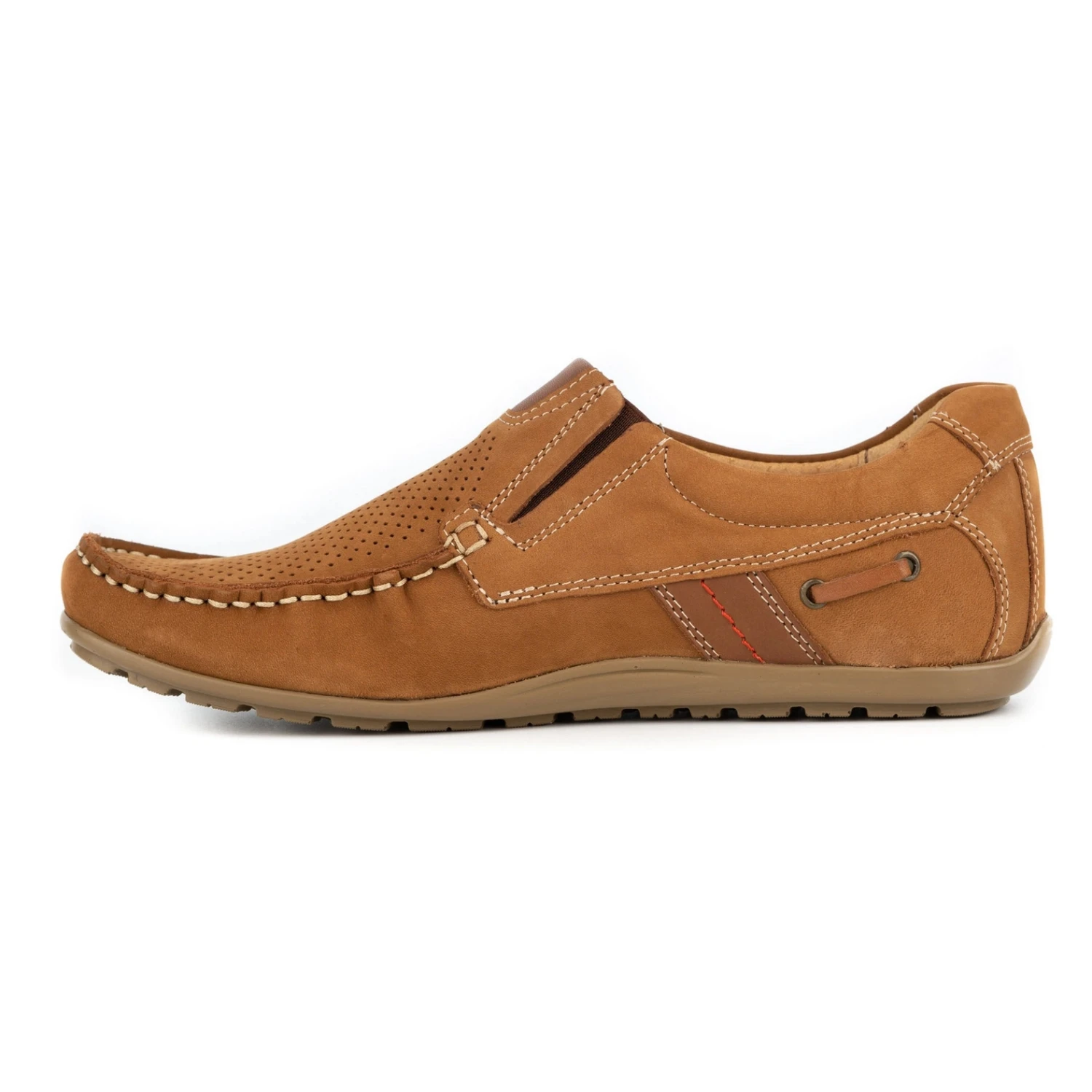 Kampol Mocassins Homme Ajourés Pour L'été 53 / BR / P Marron Brun