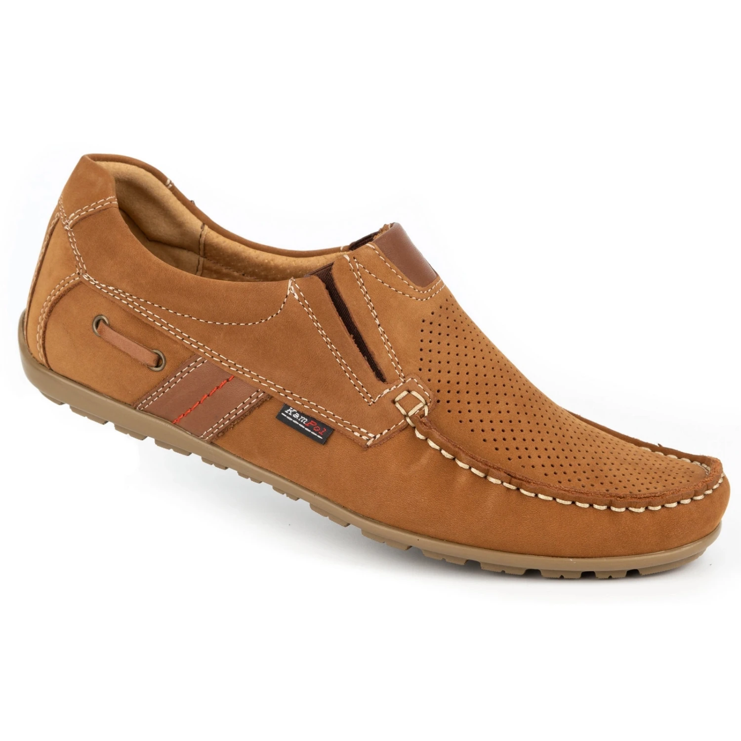 Kampol Mocassins Homme Ajourés Pour L'été 53 / BR / P Marron Brun – Image 2