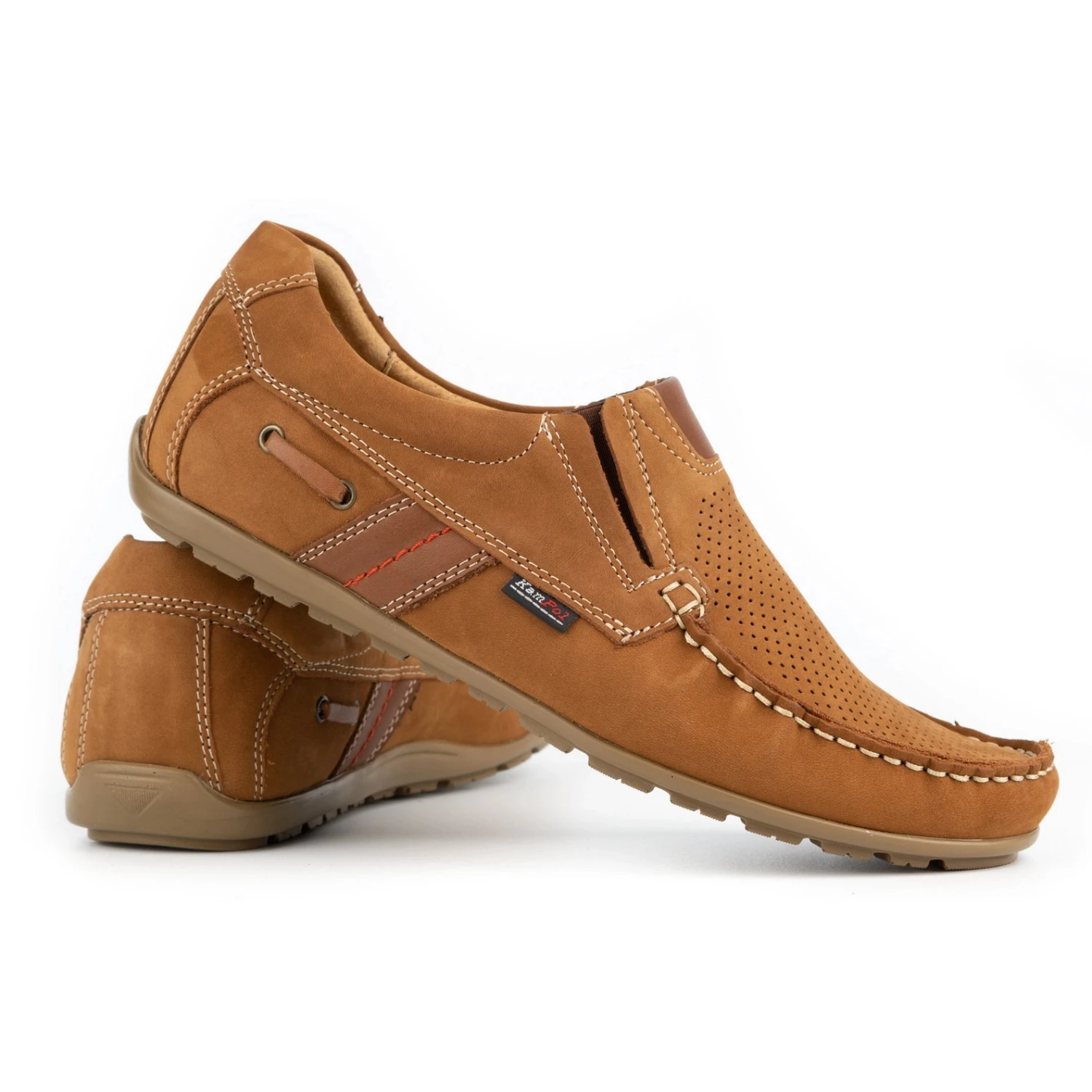 Kampol Mocassins Homme Ajourés Pour L'été 53 / BR / P Marron Brun – Image 6