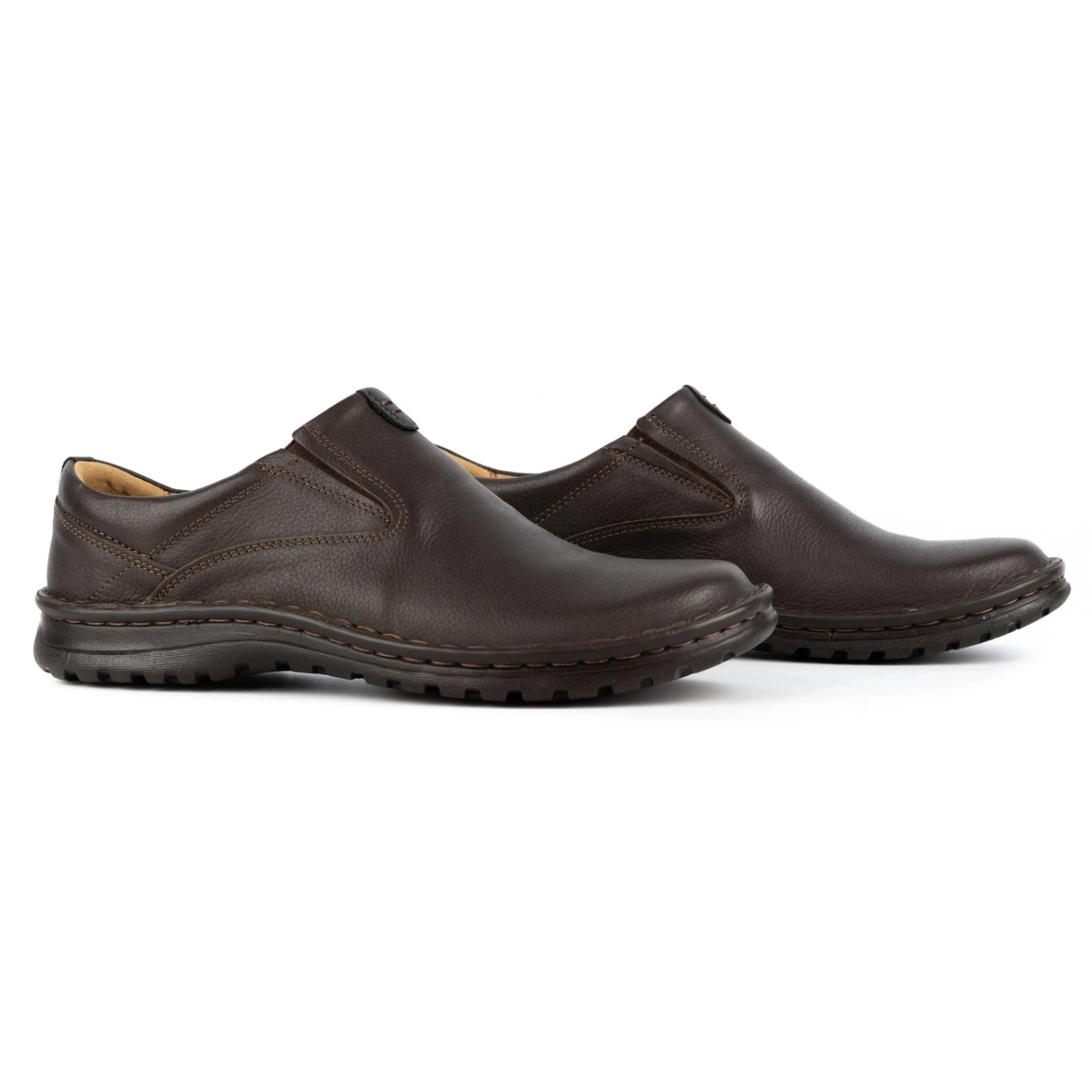 Kampol Mocassins Homme En Cuir 12KAM Marron Brun – Image 3