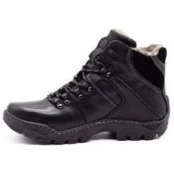 KENT Chaussures D'hiver Pour Hommes Bottes De Neige 119, Trekking Noir Le Noir