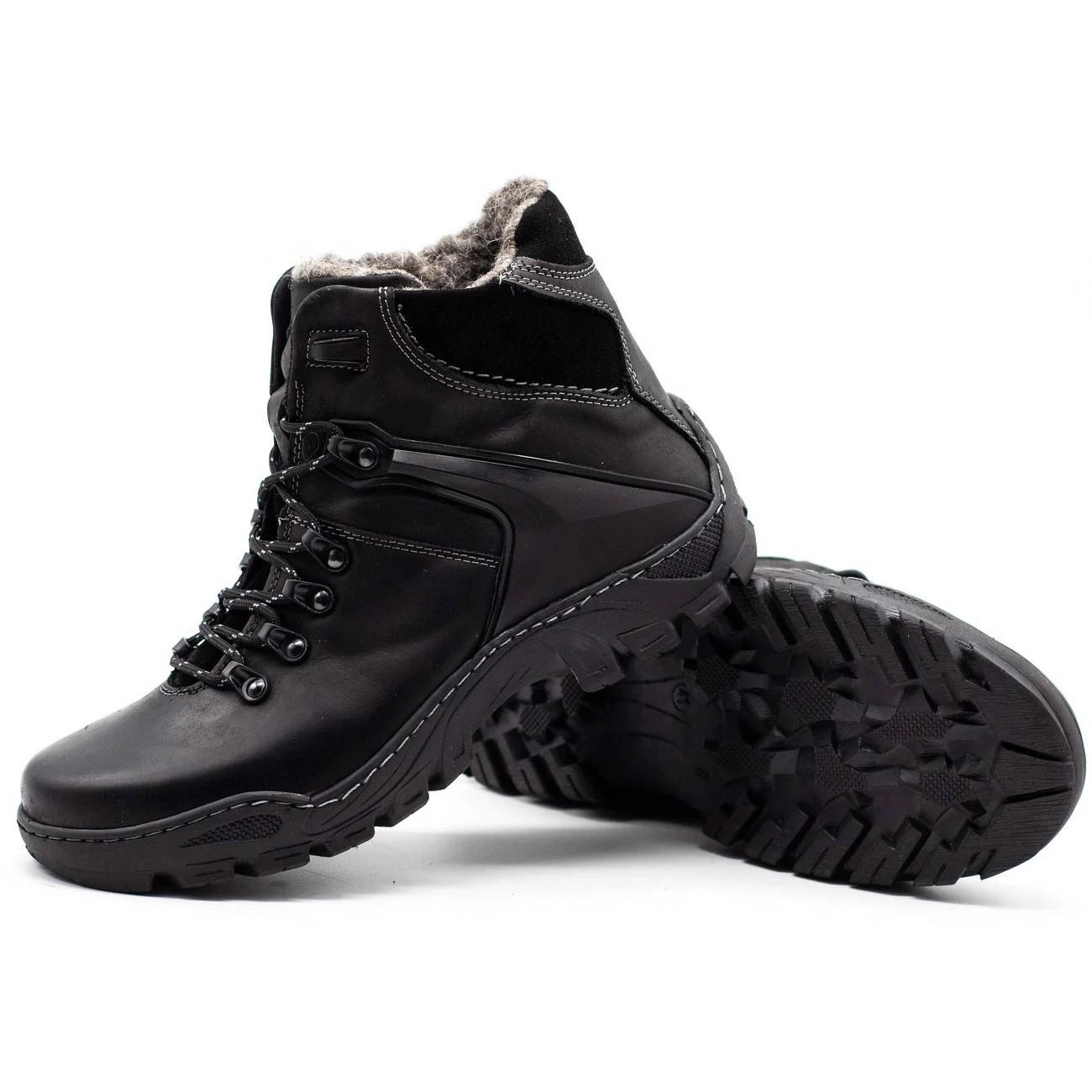 KENT Chaussures D'hiver Pour Hommes Bottes De Neige 119, Trekking Noir Le Noir – Image 3