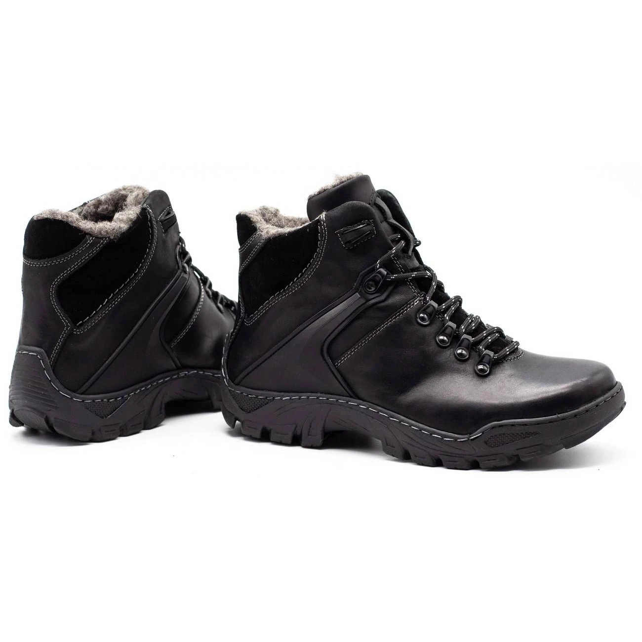 KENT Chaussures D'hiver Pour Hommes Bottes De Neige 119, Trekking Noir Le Noir – Image 4