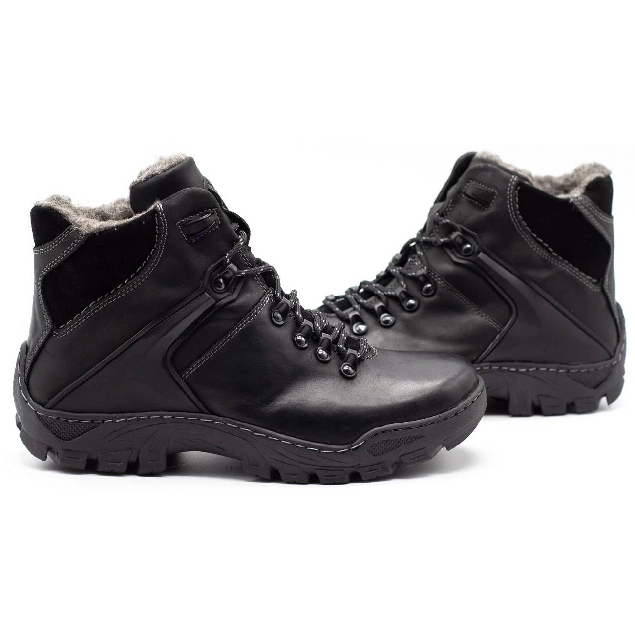 KENT Chaussures D'hiver Pour Hommes Bottes De Neige 119, Trekking Noir Le Noir – Image 5