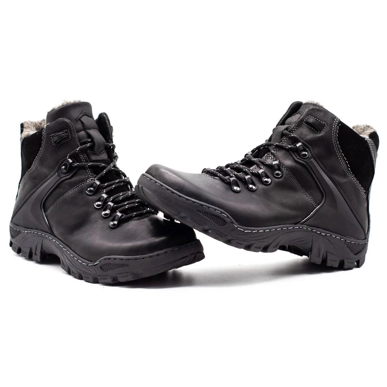 KENT Chaussures D'hiver Pour Hommes Bottes De Neige 119, Trekking Noir Le Noir – Image 6