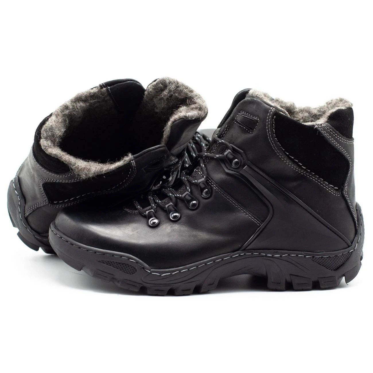 KENT Chaussures D'hiver Pour Hommes Bottes De Neige 119, Trekking Noir Le Noir – Image 8