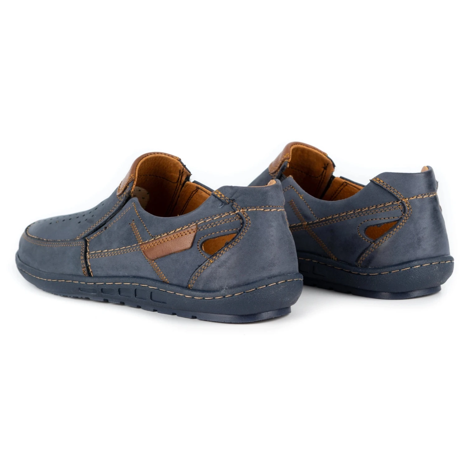 KENT Mocassins Homme En Cuir Pour L'été 602 Bleu Marine – Image 6