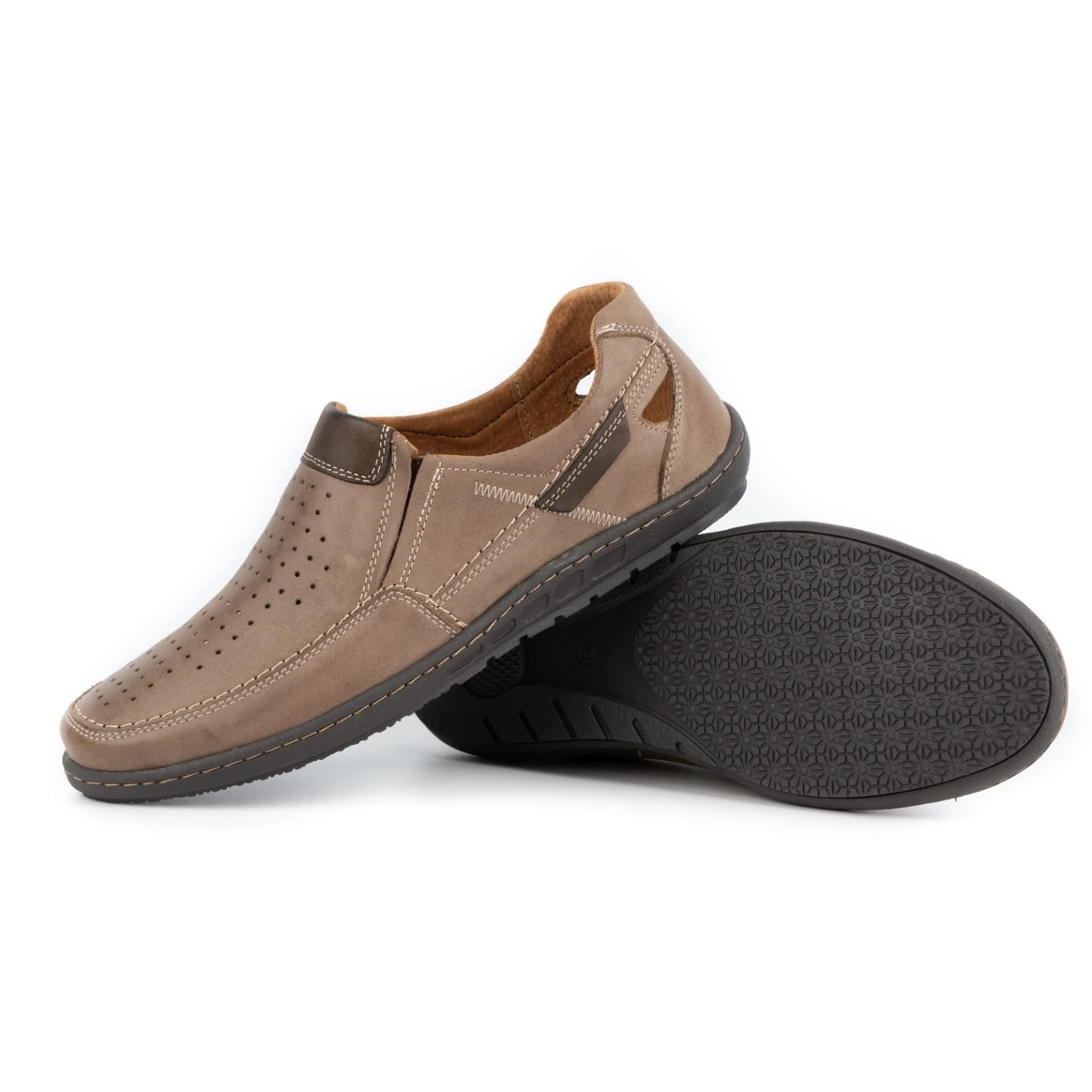 KENT Mocassins Homme En Cuir Pour L'été 602 Marron Brun – Image 4