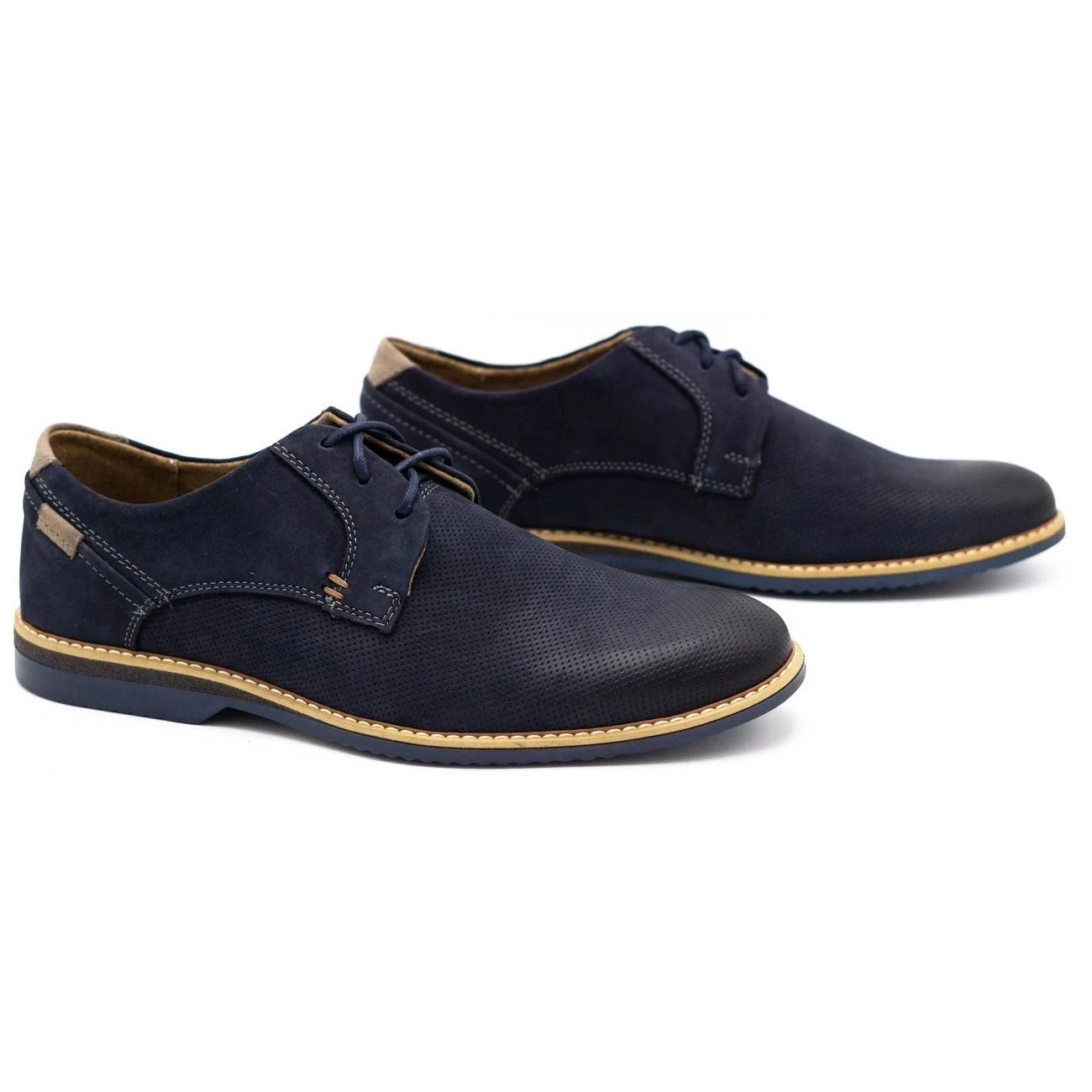 KOMODO Chaussures Casual Cuir Homme 859L Bleu Marine – Image 2