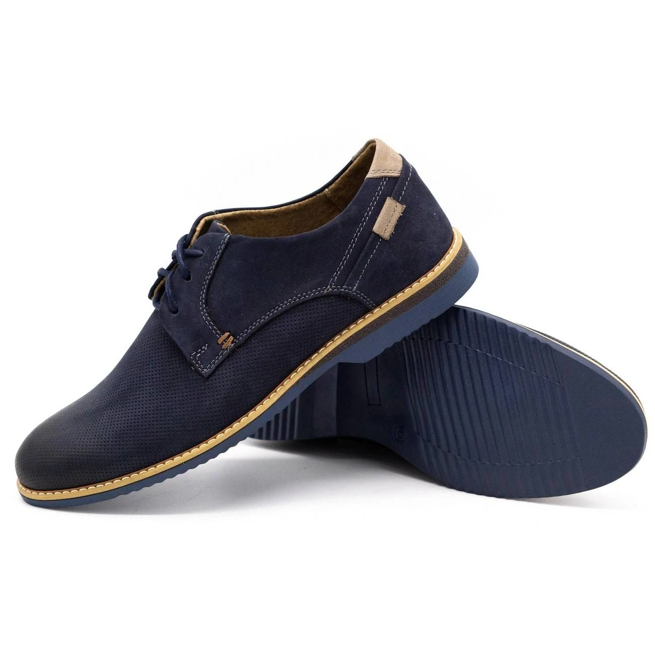 KOMODO Chaussures Casual Cuir Homme 859L Bleu Marine – Image 3