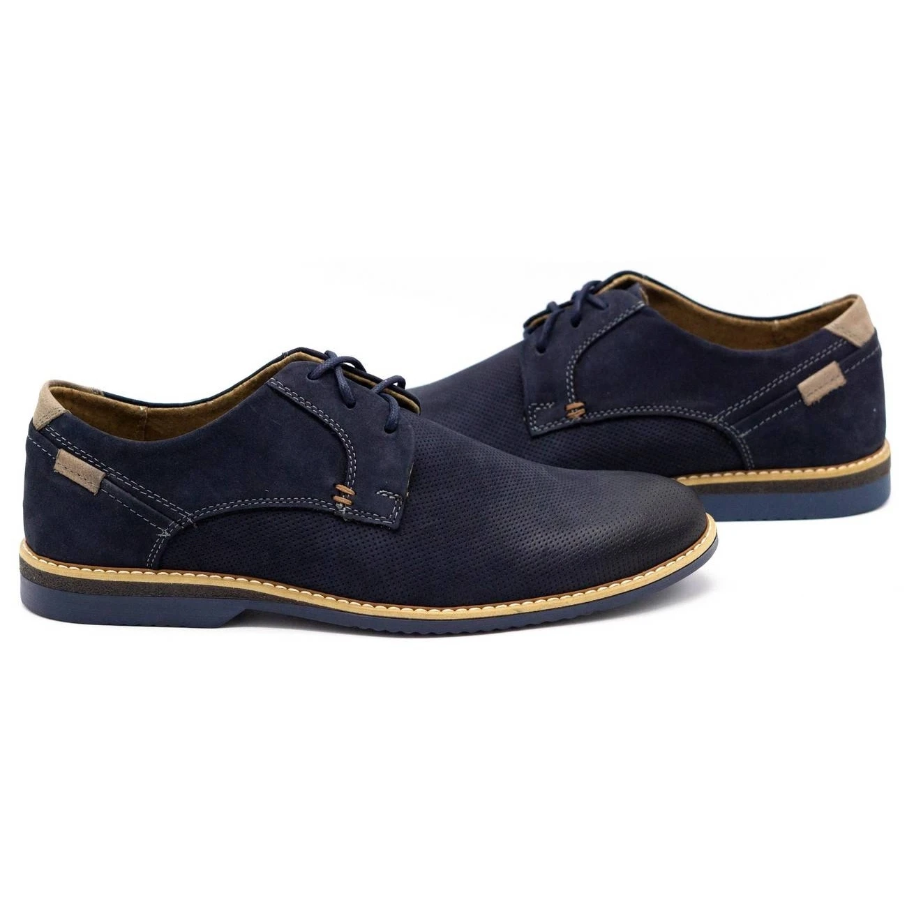 KOMODO Chaussures Casual Cuir Homme 859L Bleu Marine – Image 5
