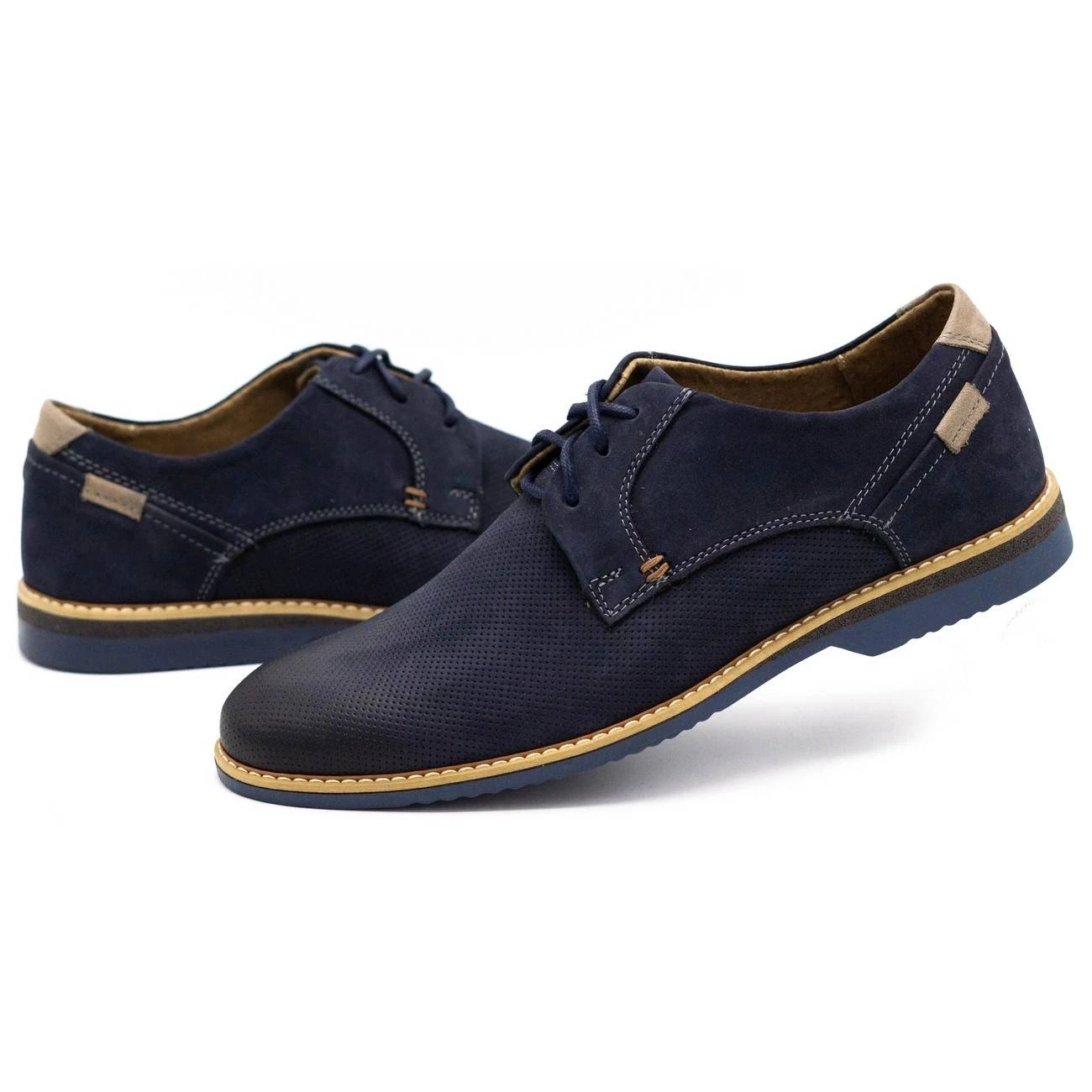 KOMODO Chaussures Casual Cuir Homme 859L Bleu Marine – Image 6