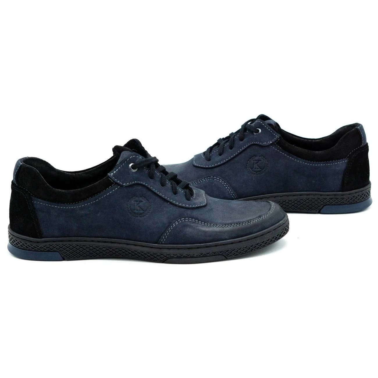 KOMODO Chaussures Casual En Cuir Pour Hommes 918K Bleu Marine – Image 5