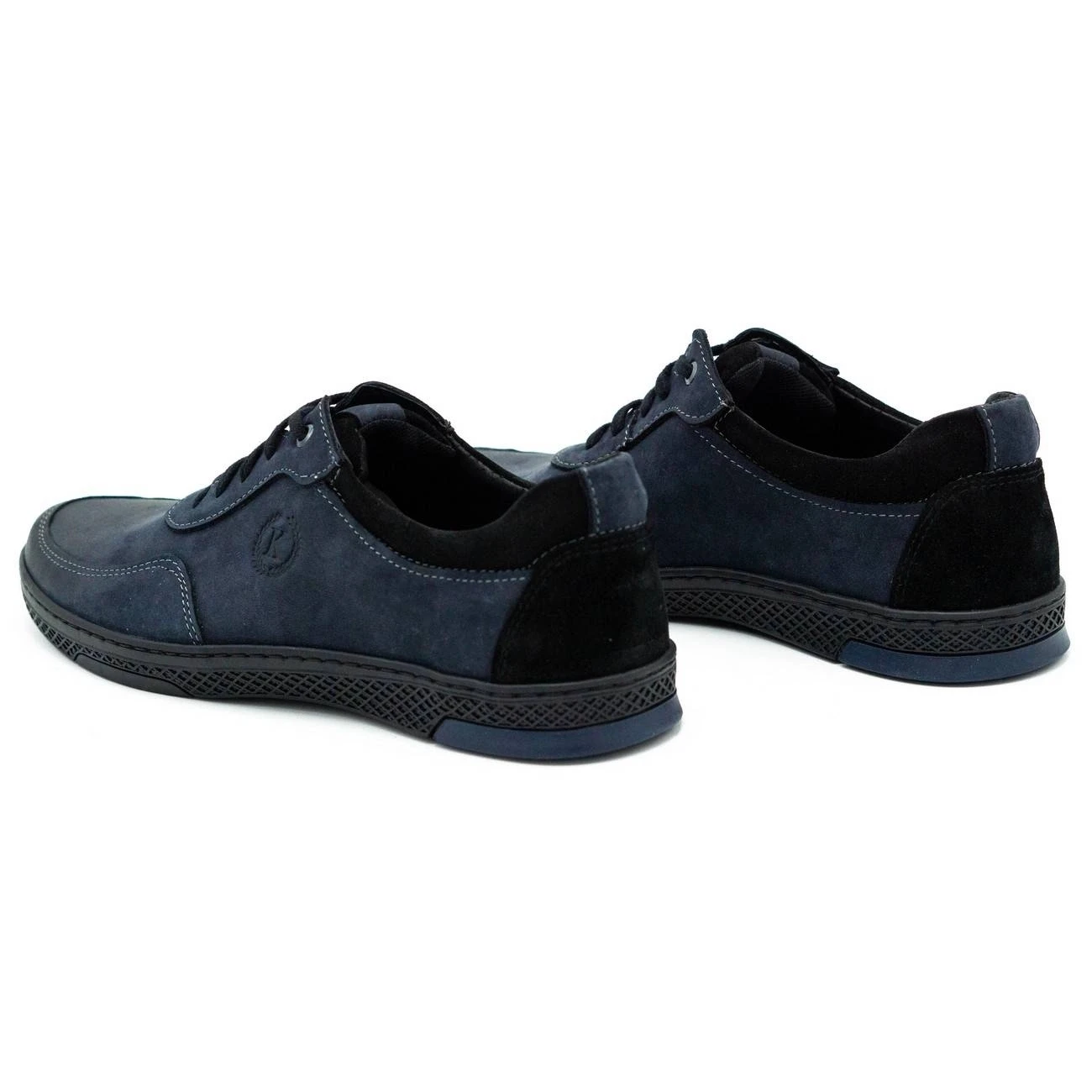 KOMODO Chaussures Casual En Cuir Pour Hommes 918K Bleu Marine – Image 7