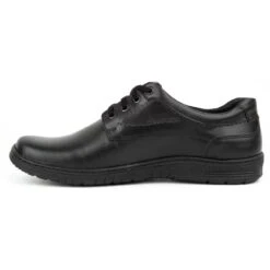 KOMODO Chaussures Décontractées En Cuir Pour Hommes 921K Noir Le Noir